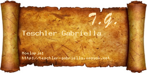 Teschler Gabriella névjegykártya