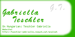 gabriella teschler business card